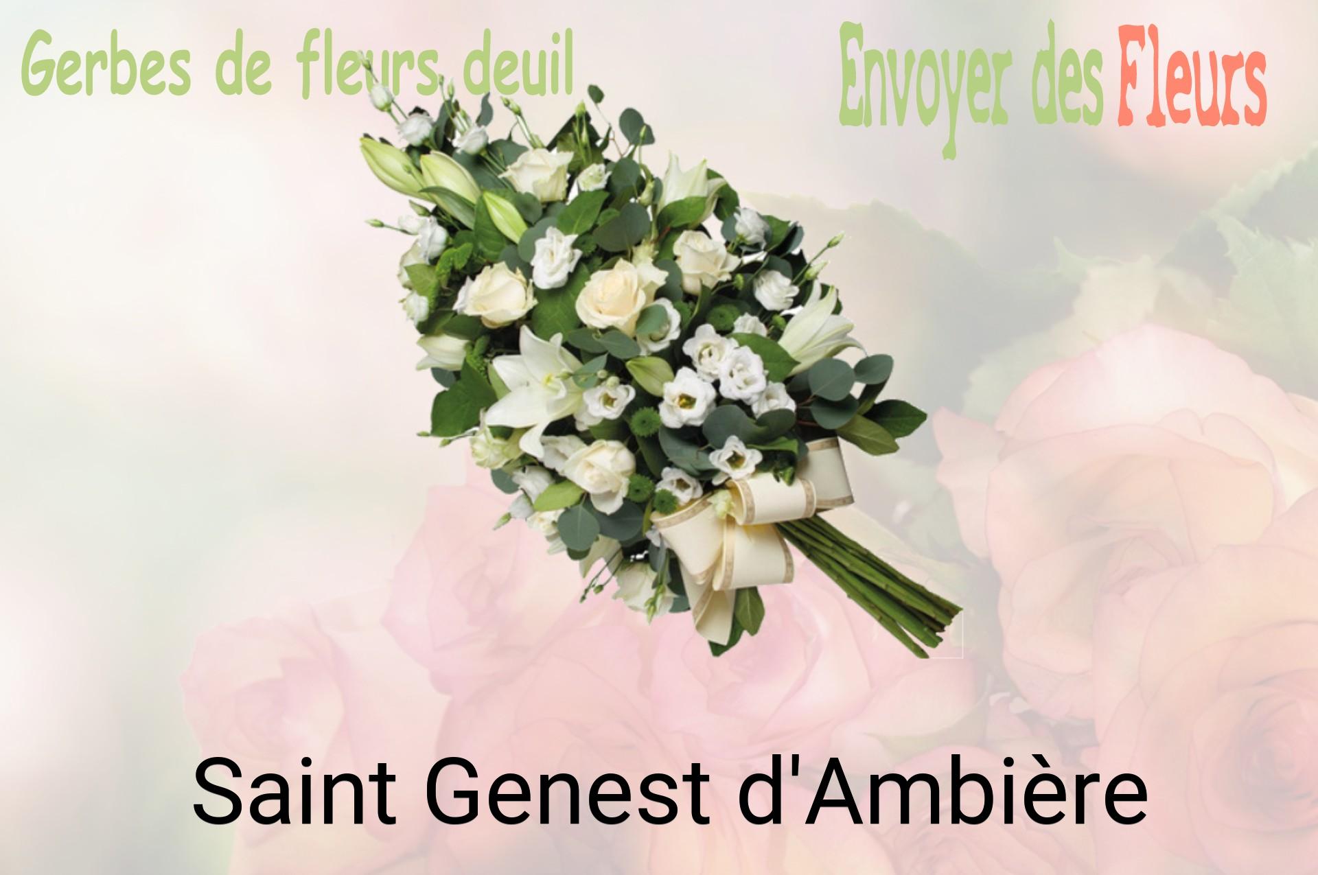 Gerbe de fleurs de deuil livrée à Saint-Genest-d'Ambière